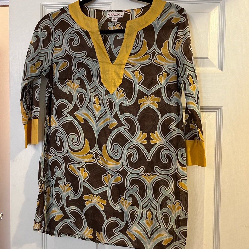 Merona cotton 3/4 sleeve tunic - size S